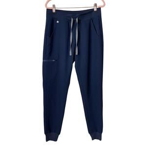 Figs Scrub Pants Womens Small Navy Blue Zamora Jogger Slim Fit Pull On Nurse